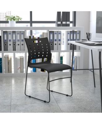 Home Office Plastic Accent Sled Base Stack Chair - Air-Vent Back