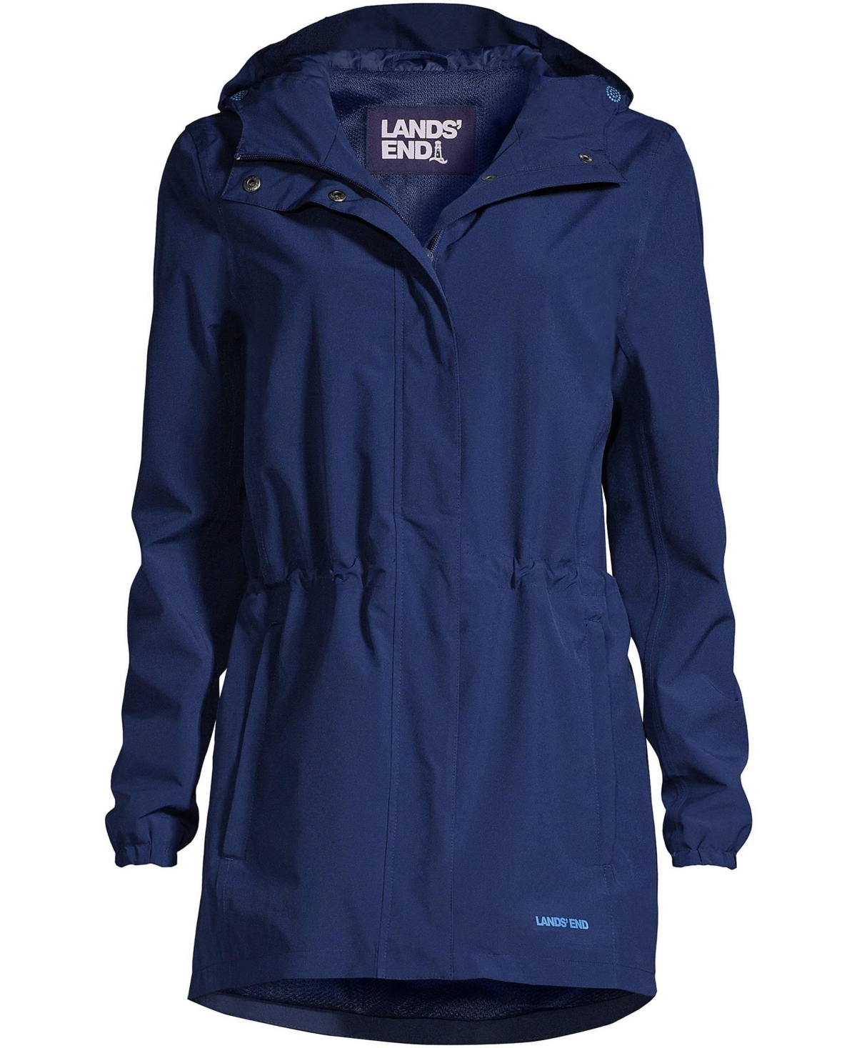 Lands' End Women's Waterproof Hooded Packable Raincoat