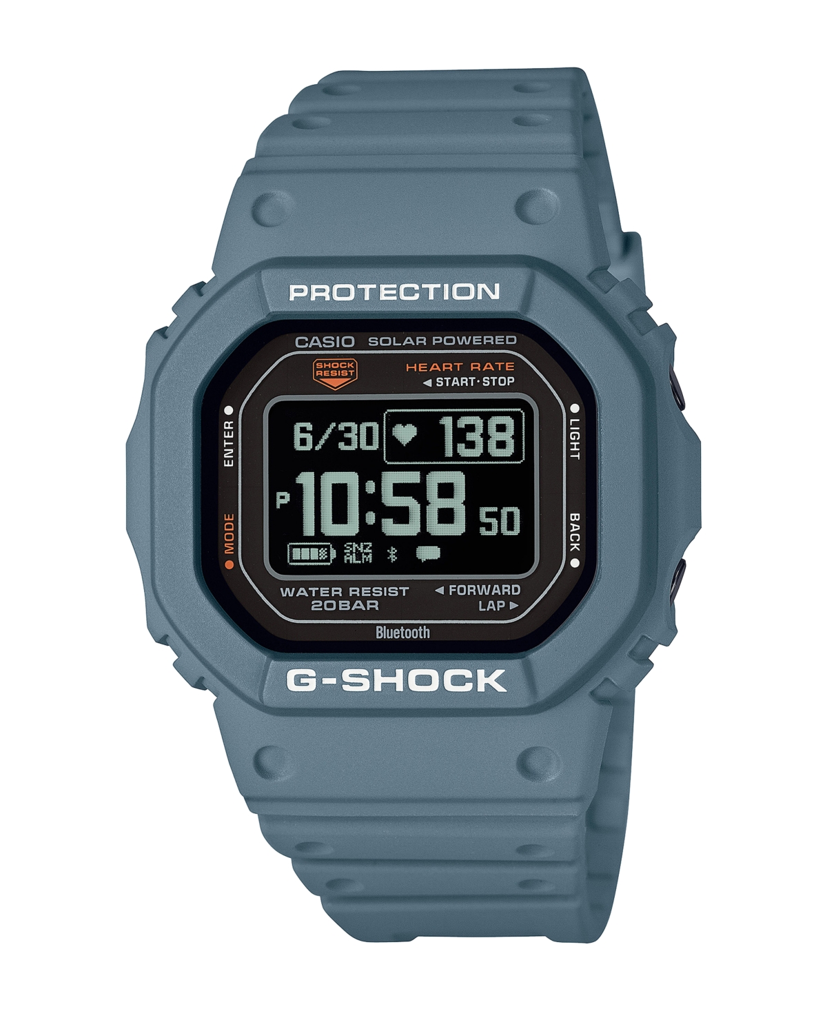 G-shock Men's Digital Blue Plastic Watch 44.5mm, Dwh5600-2