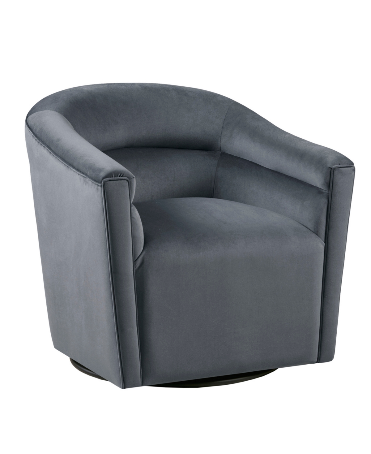 Madison Park Ryker 30" Fabric Barrel 360 Degree Swivel Chair In Gray