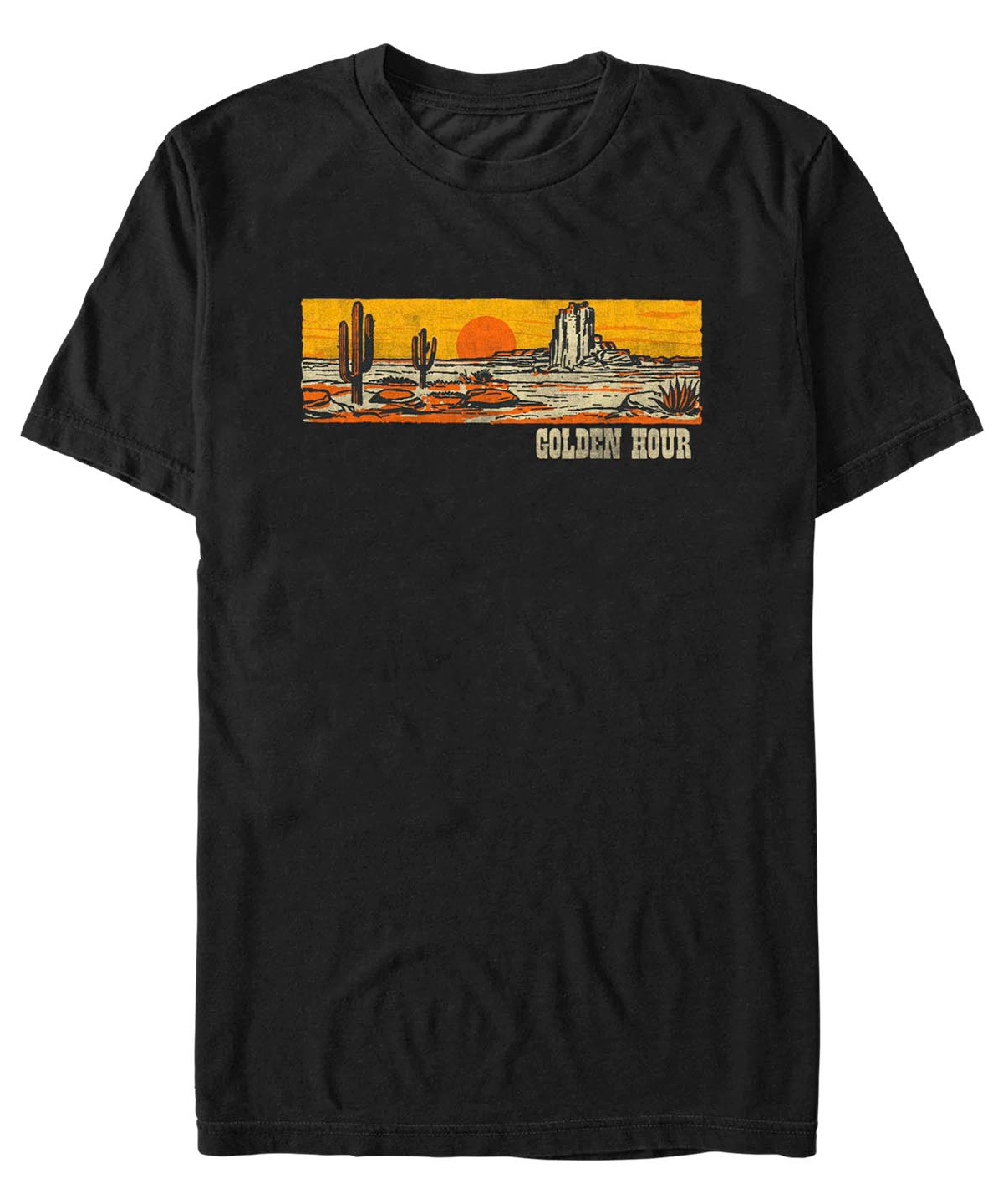 Fifth Sun Men's Golden Hour Short Sleeve T-shirt In Black
