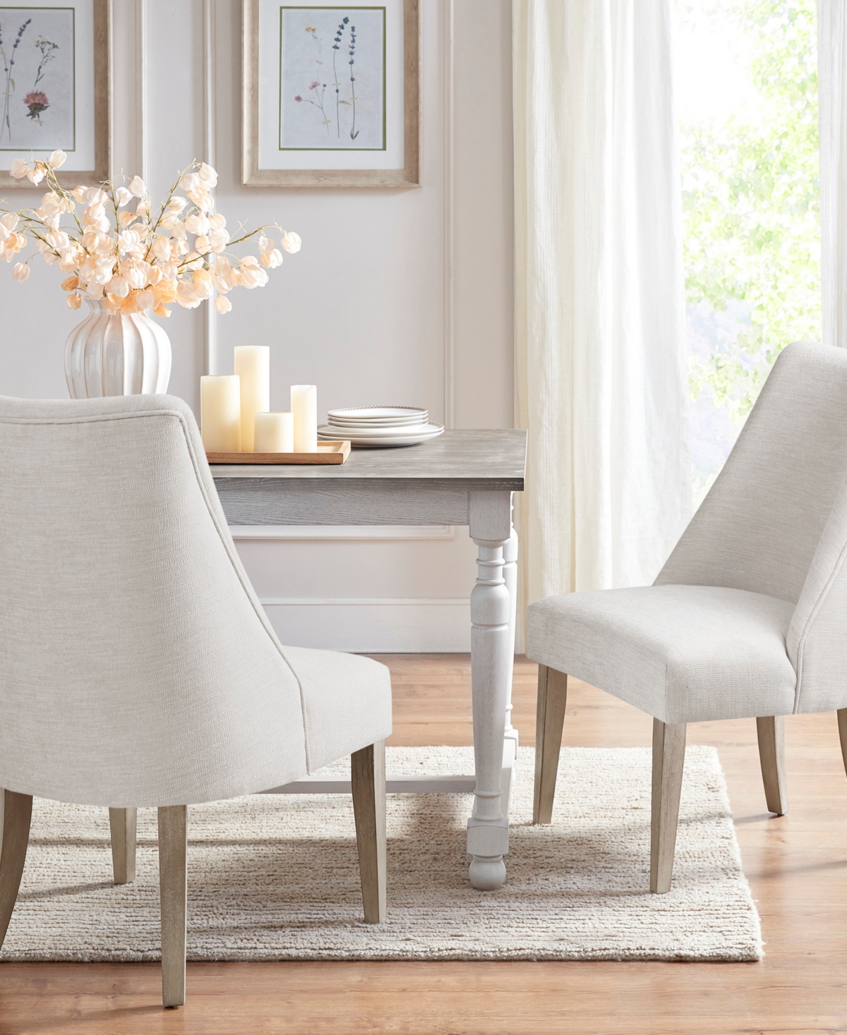 Martha Stewart Collection Winfield 23" 2 Piece Fabric Upholstered Dining Chair