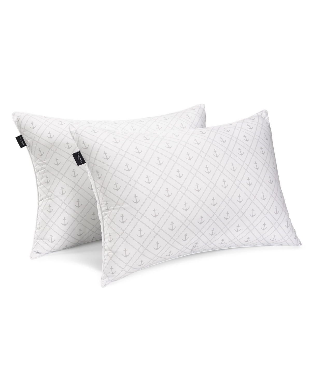 Nautica Home Sleep Max Anchor 2 Pack Pillows, Standard In White