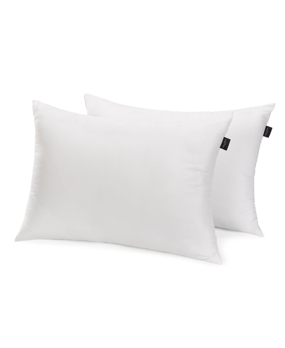 Nautica Home Embossed Ocean Waves 2 Pack Pillows, Standard In White