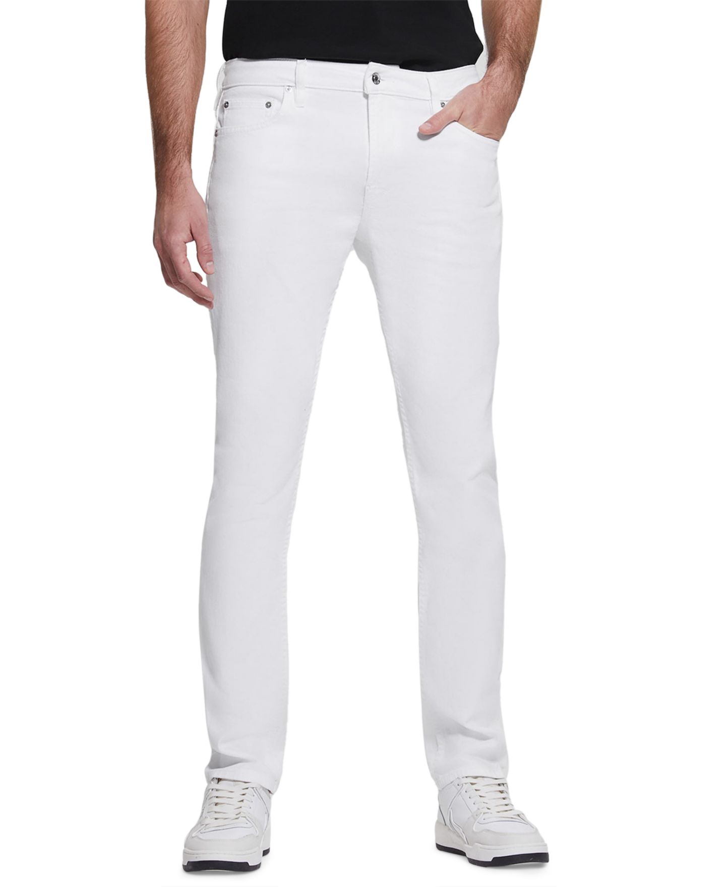 Мужские джинсы GUESS Eco Slim Tapered Fit, цвет: Оптический белый — фото 3