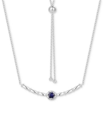 Ruby Polished Bar 18" Bolo Necklace (1/3 ct. t.w.) in Gold-Plated Sterling Silver (Also in Ruby & Sapphire)