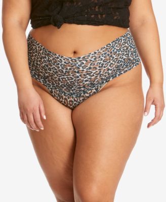 Hanky Panky Women's Plus Size One Size Leopard-Print Thong 2X1924X
