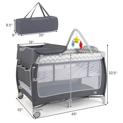 Baby 3 in 1 Playard Portable Nursery Center