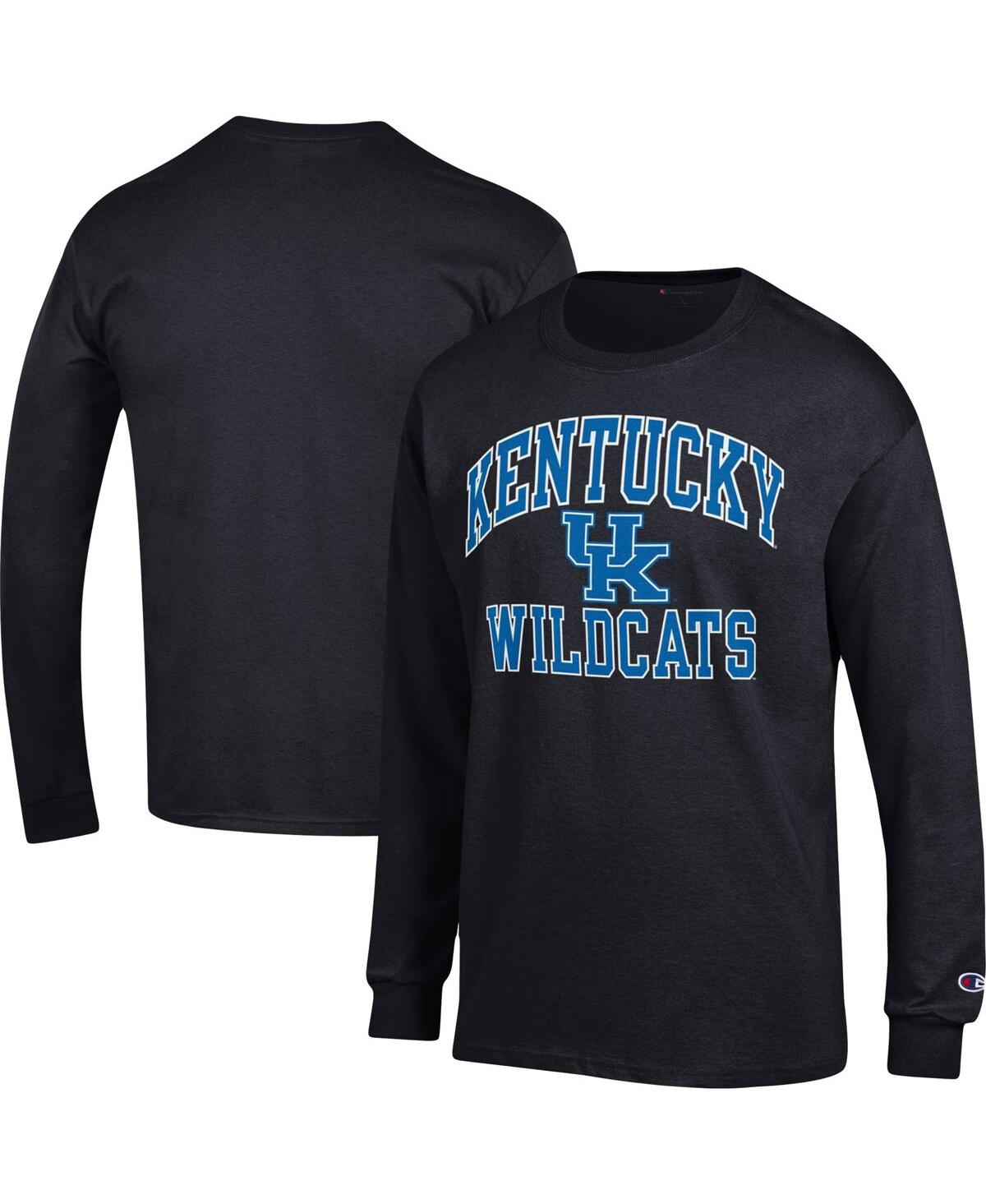 Champion Men's  Heather Gray Kentucky Wildcats High Motor Long Sleeve T-shirt In Black