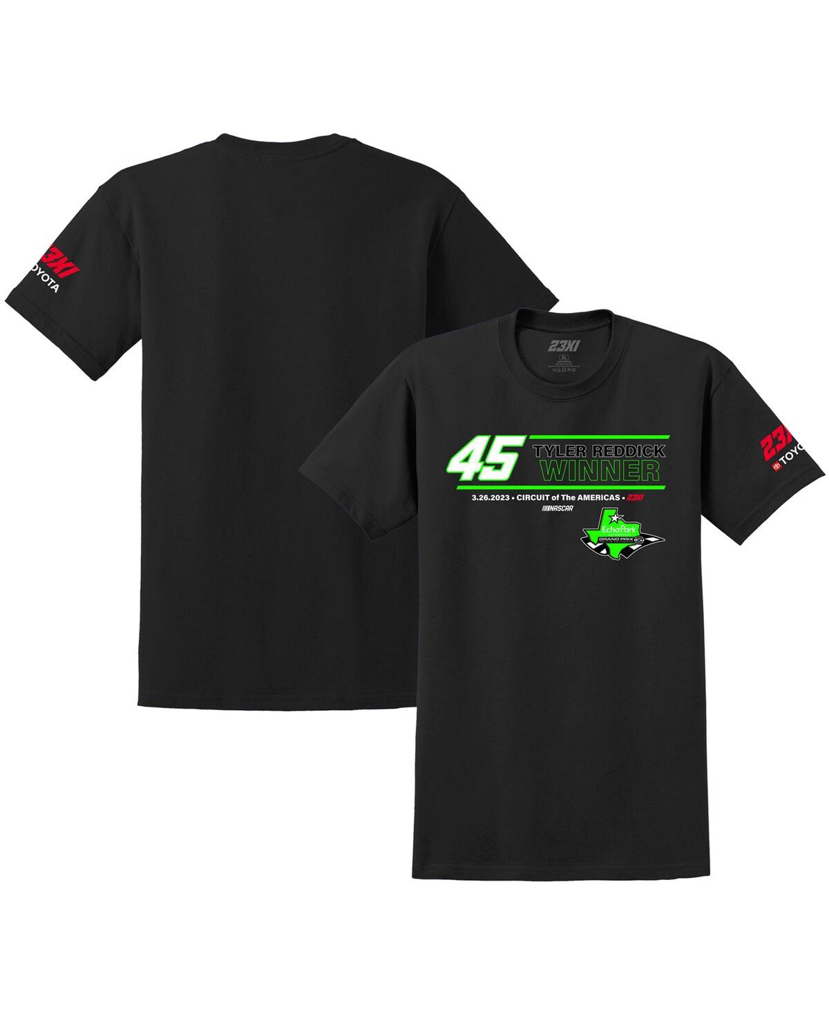 23xi Racing Men's  Black Tyler Reddick 2023 Echopark Automotive Grand Prix Winner T-shirt