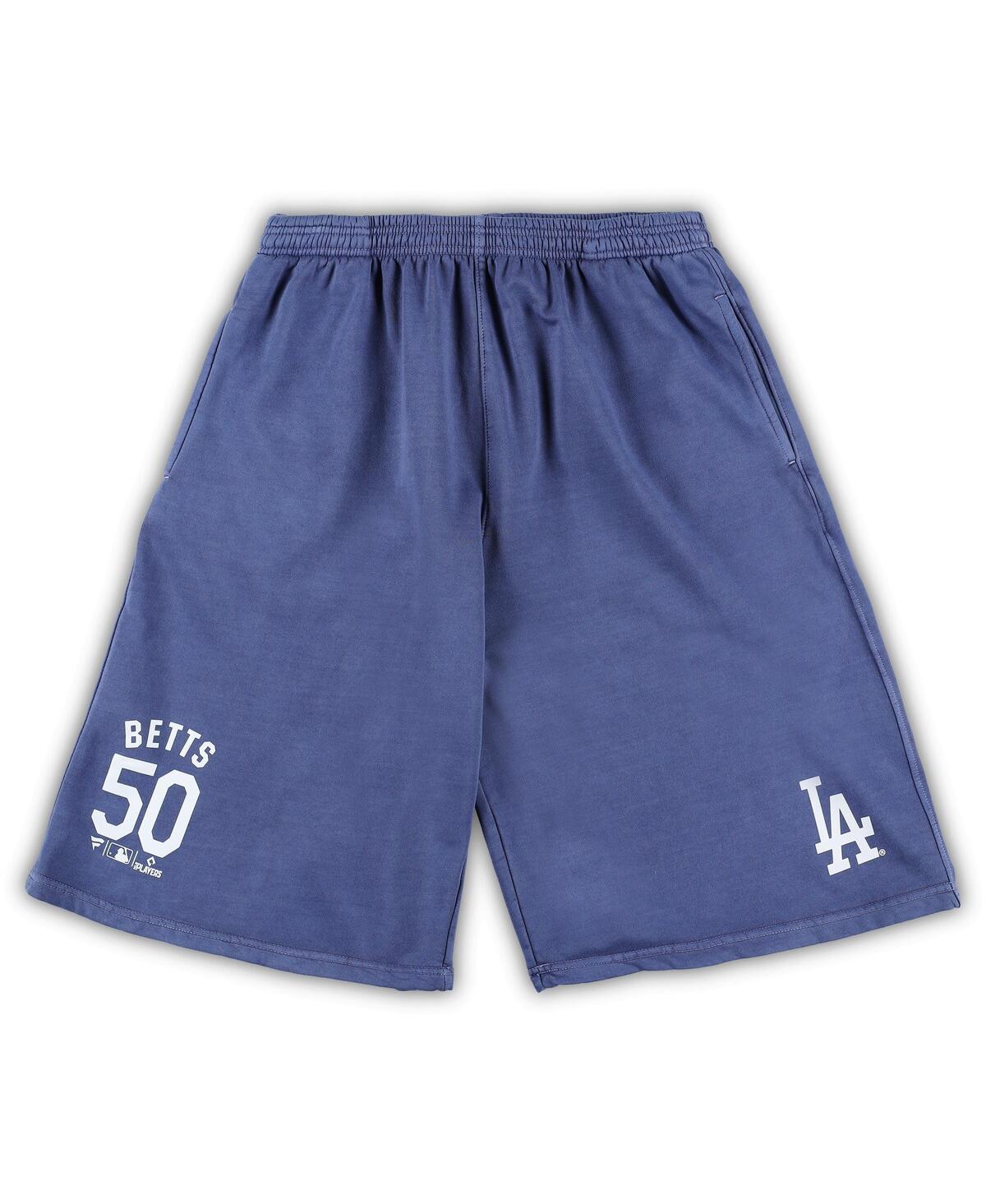 PROFILE MEN'S MOOKIE BETTS ROYAL LOS ANGELES DODGERS BIG AND TALL STITCHED DOUBLE-KNIT SHORTS