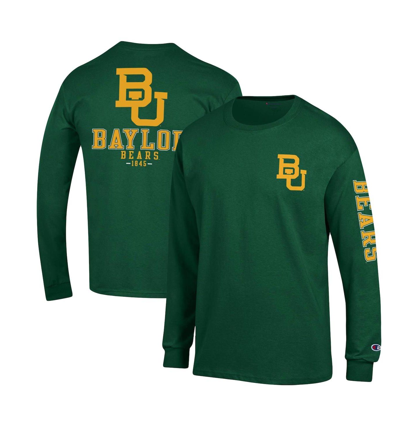Мужская футболка Champion Green Baylor Bears Team Stack Long Sleeve — фото 2