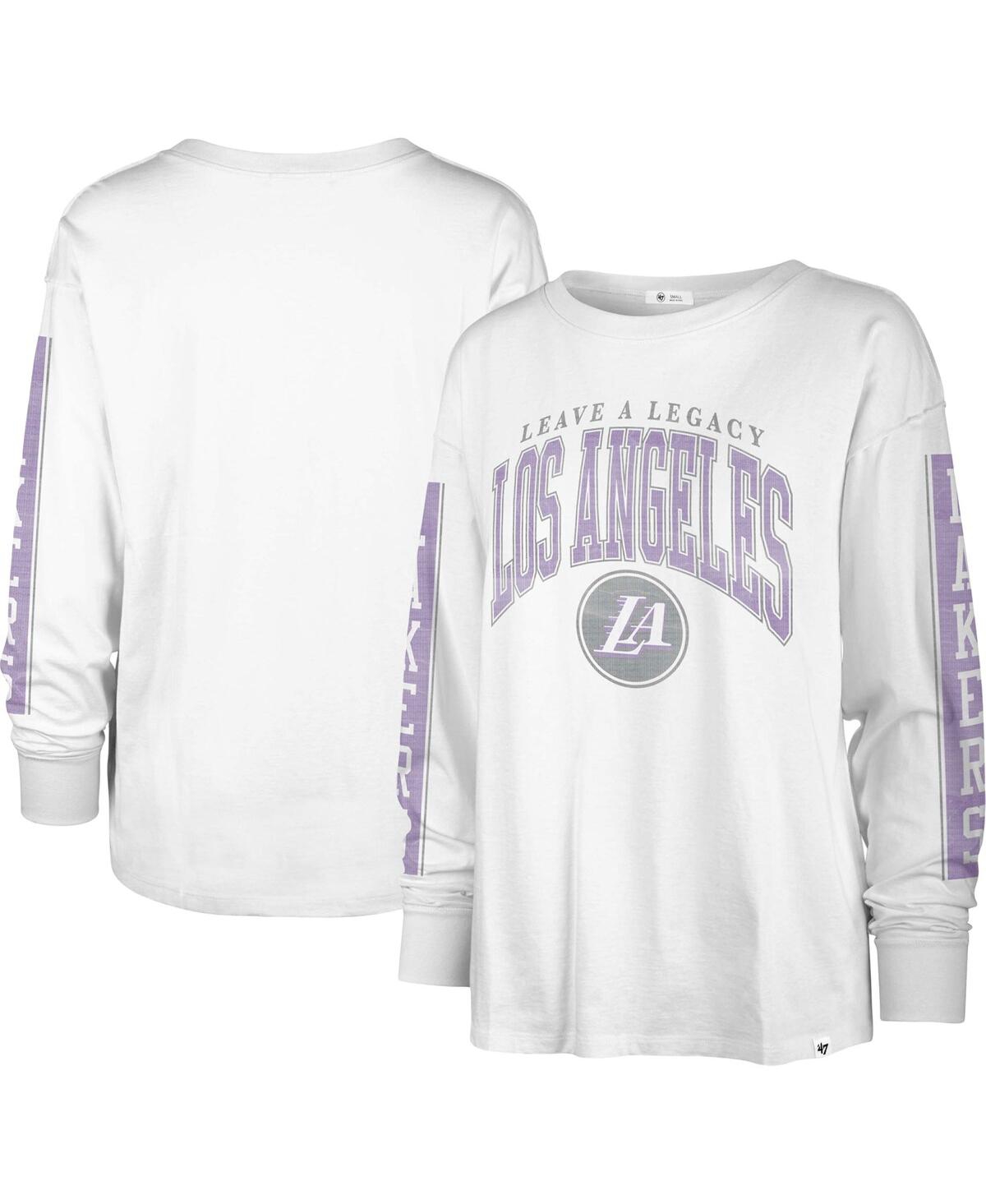 Women's '47 BrandLos Angeles Lakers City Edition Soa Long Sleeve T-shirt - White