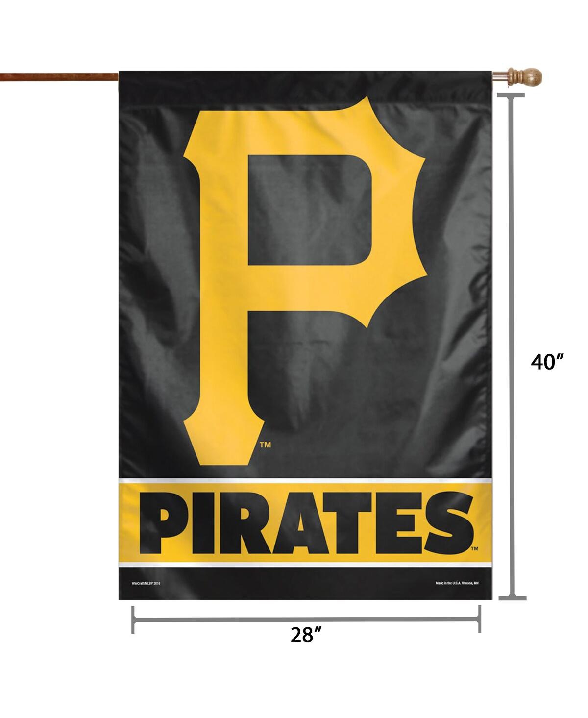 Wincraft Pittsburgh Pirates 28" X 40" Primary Logo Single-sided Vertical Banner In Black,yellow