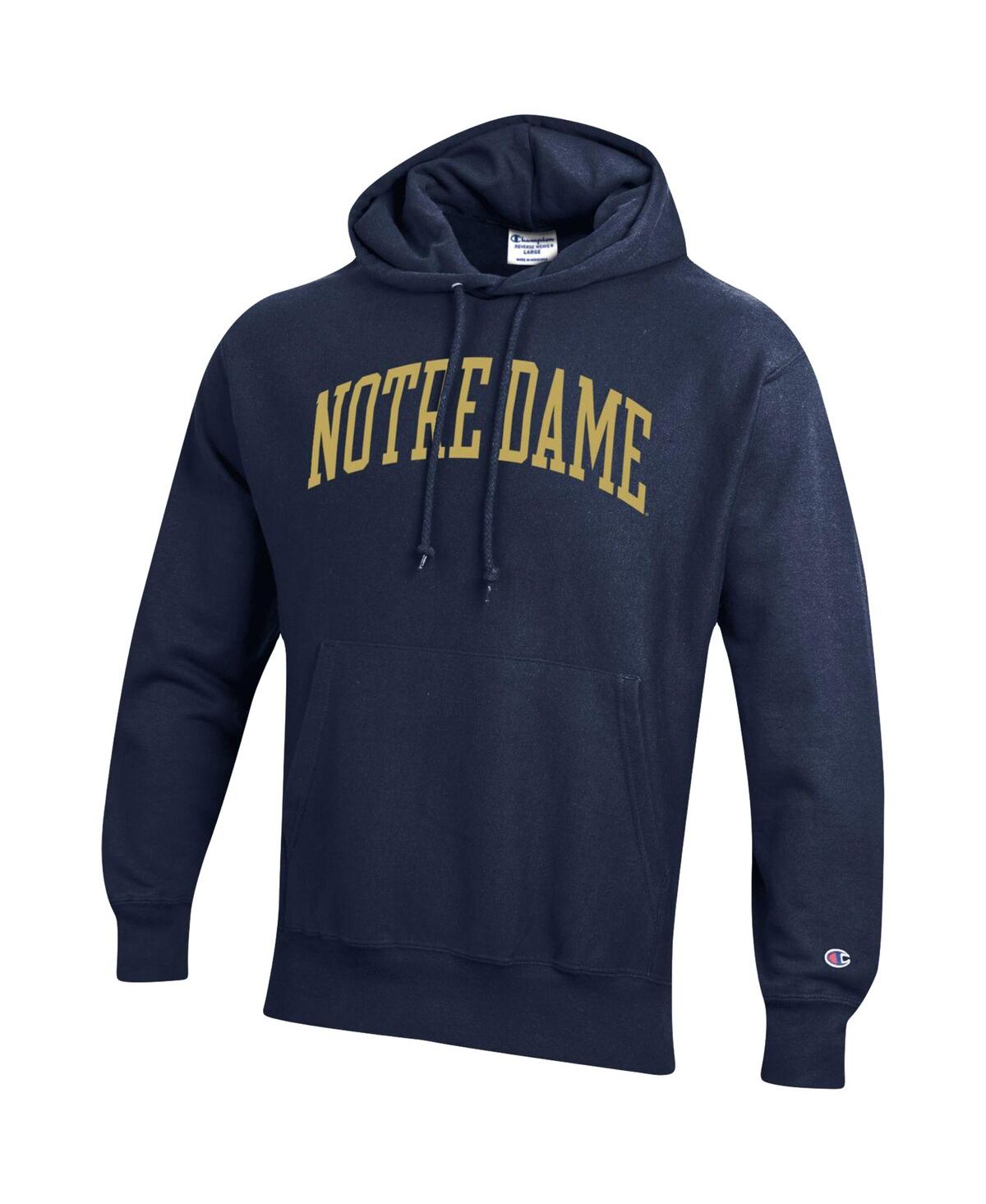 Champion Men's  Navy Notre Dame Fighting Irish Big And Tall Reverse Weave Fleece Pullover Hoodie Swea In Navy