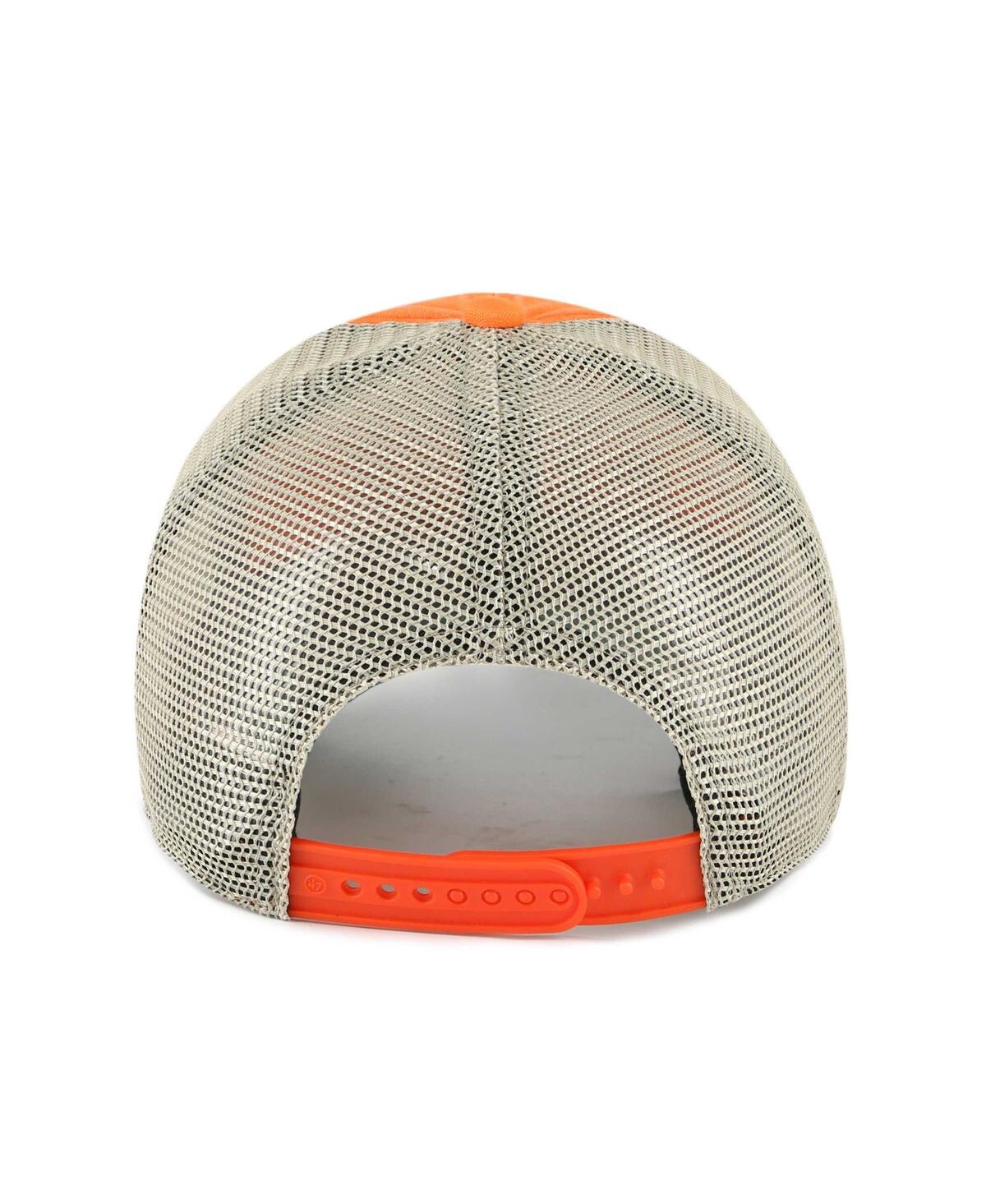 Men's '47 BrandClemson Tigers Four Stroke Clean Up Trucker Snapback Hat - Orange