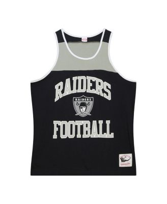 Men's Black, Silver Las Vegas Raiders Heritage Colorblock Tank Top