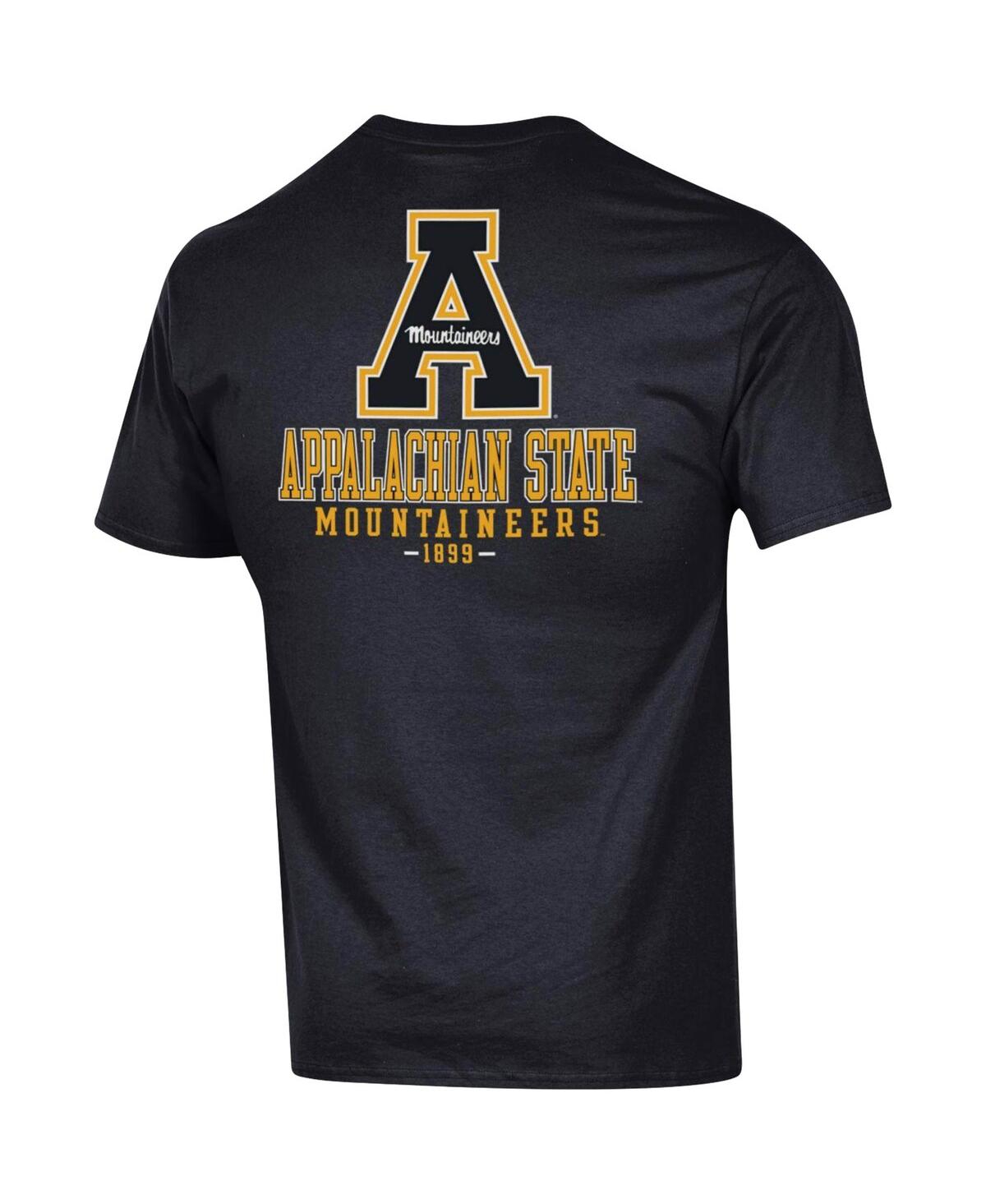 Champion Men's  Black Appalachian State Mountaineers Stack 2-hit T-shirt In Black