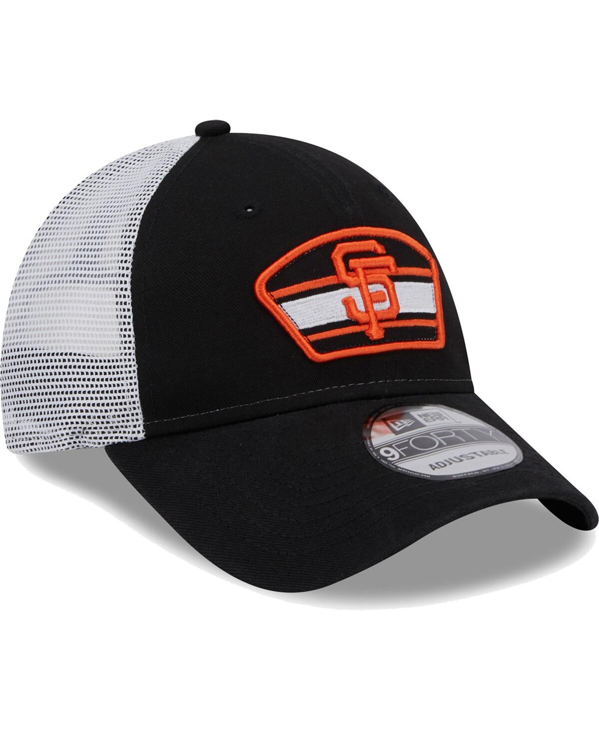 Men's New Era White San Francisco Giants Logo Patch 9FORTY Trucker Snapback Hat - White