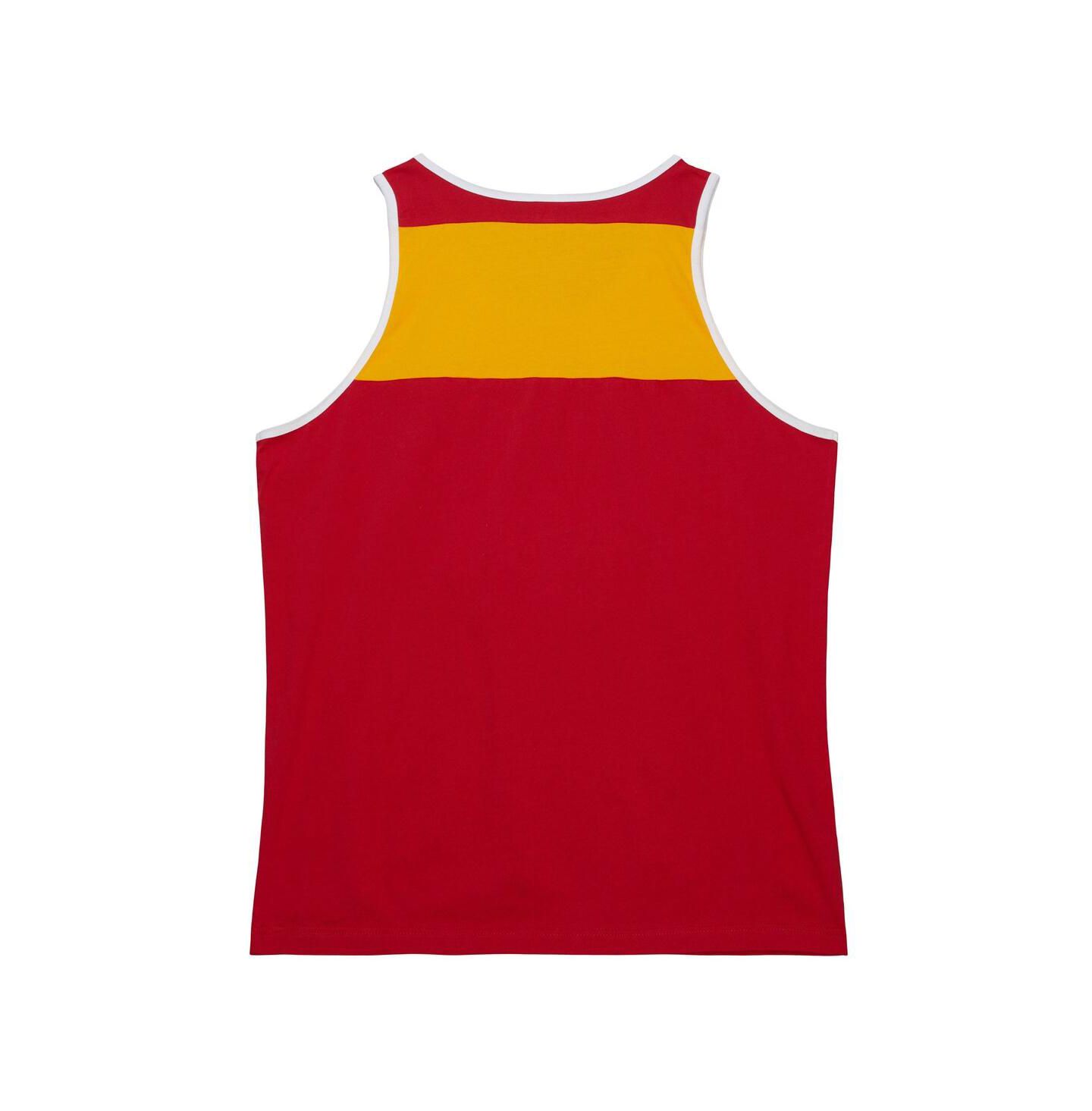 Мужской топ Mitchell & Ness Red, Gold Kansas City Chiefs Heritage Colorblock — фото 4