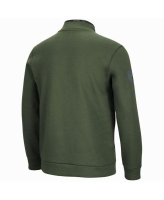 Men's Olive Kentucky Wildcats OHT Military-Inspired Appreciation Digital Camo Quarter-Snap Jacket