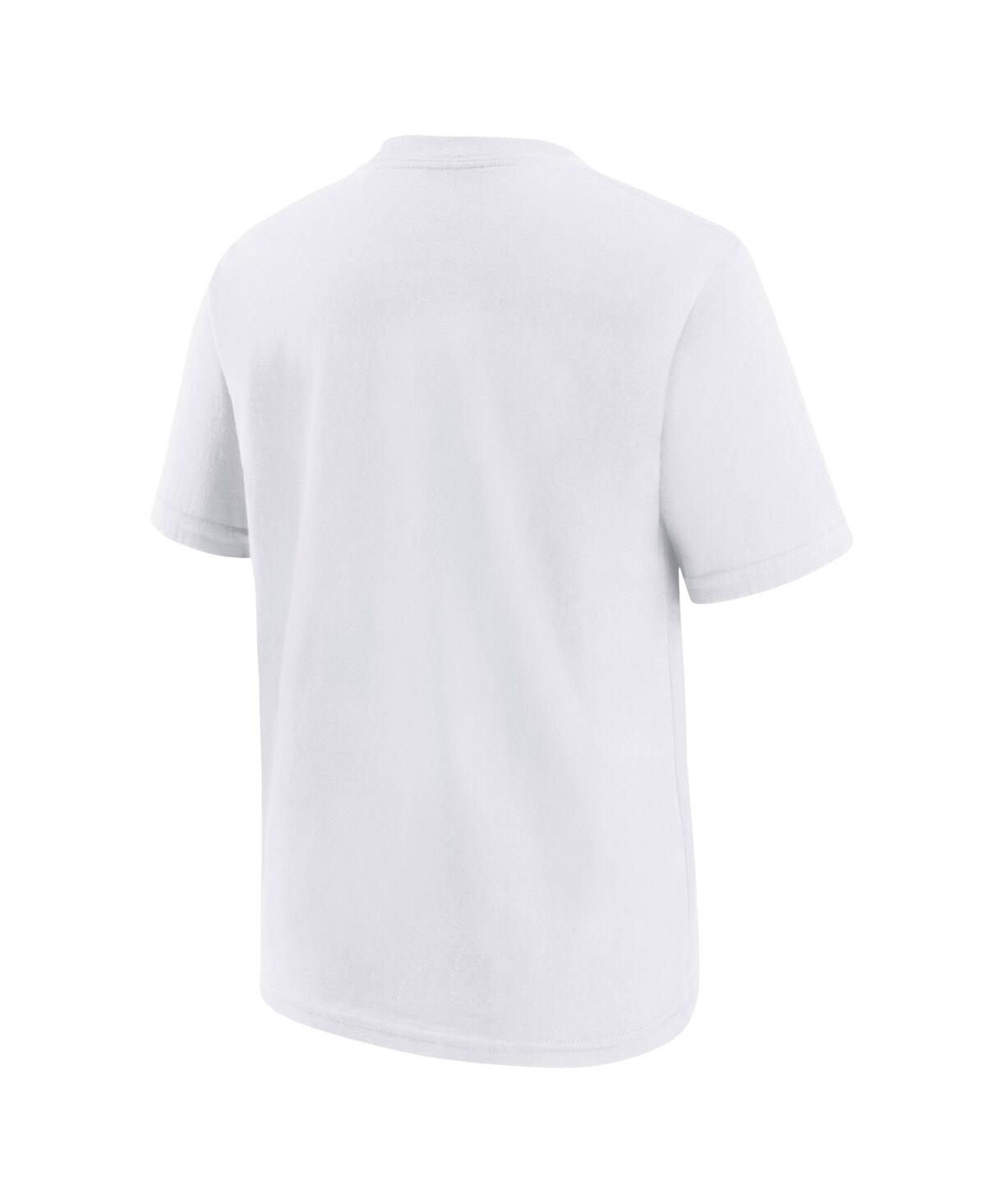 Nike Big Boys And Girls  White Brooklyn Nets Vs Block Essential T-shirt In White