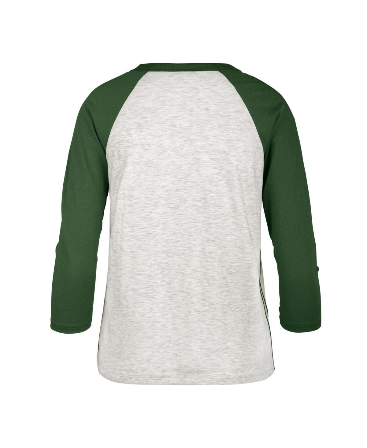 Shop 47 Brand Women's ' Gray Colorado Rockies City Connect Retro Daze Ava Raglan 3/4-sleeve T-shirt