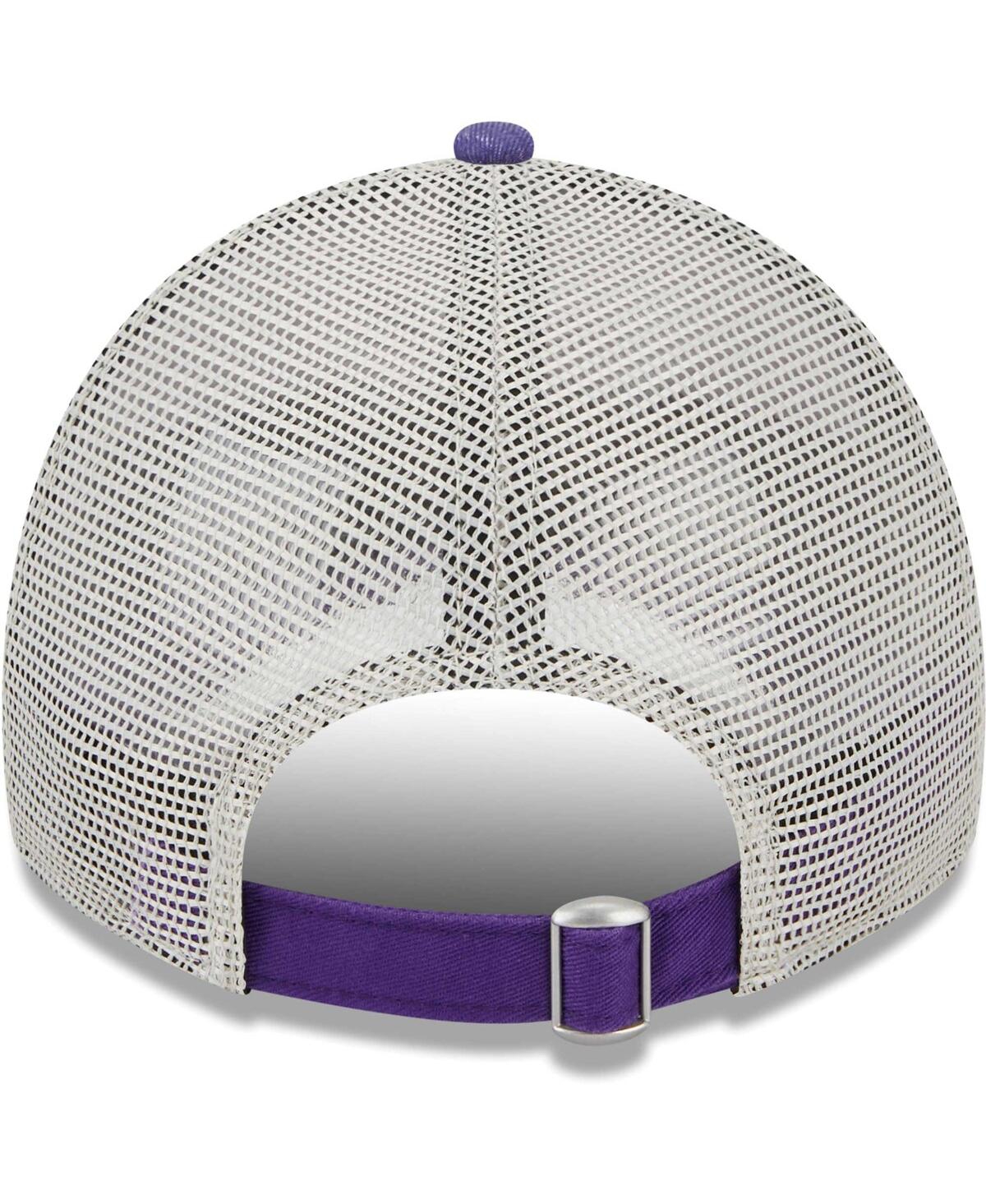 Shop New Era Women's  Purple Los Angeles Lakers Micro Logo 9twenty Trucker Adjustable Hat
