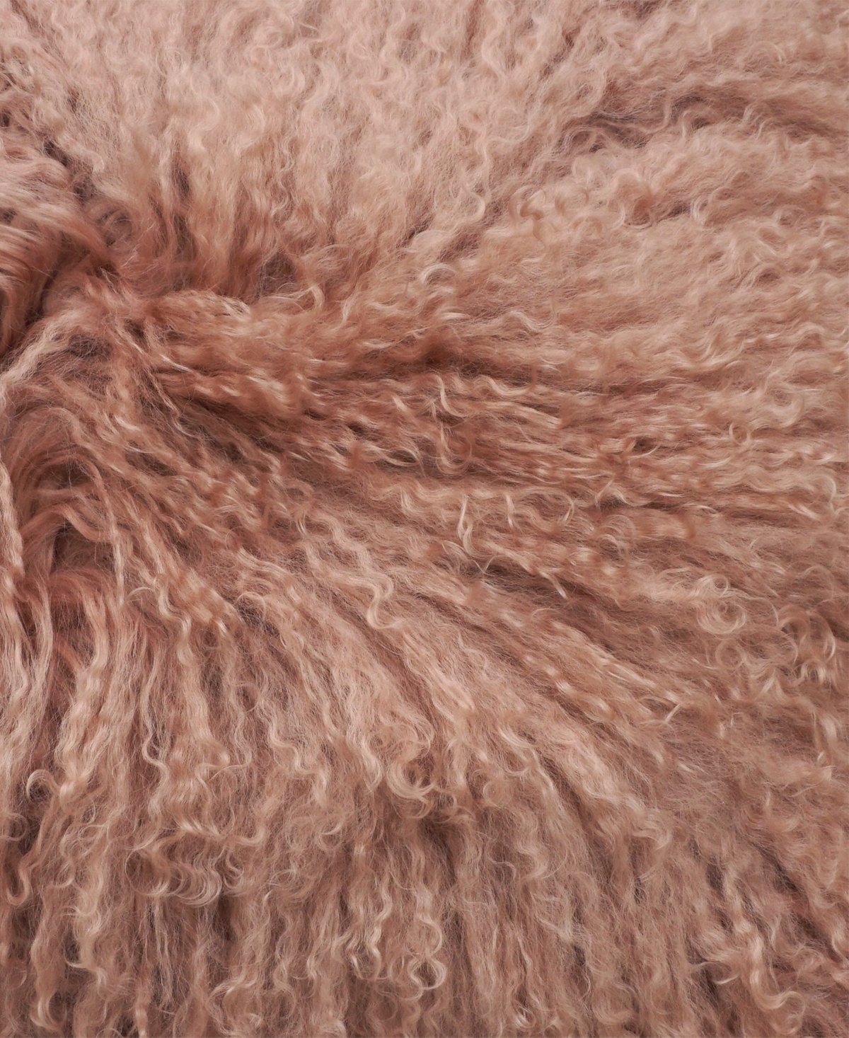 Millihome Mongolian Lamb Fur Square Decorative Pillow,
