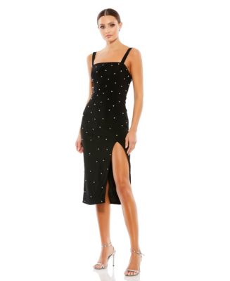 Mac Duggal Women's Ieena Sleeveless Rhinestone Encrusted Square Neck ...