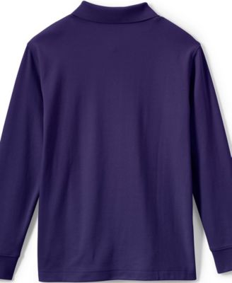 Girls Long Sleeve Interlock Polo Shirt