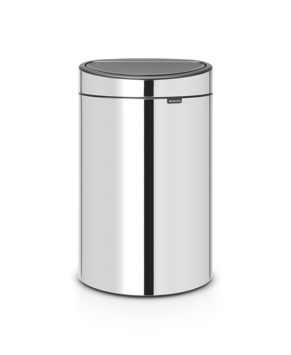 Brabantia Touch Top Trash Can New, 10.6 Gallon, 40 Liter In Brilliant Steel