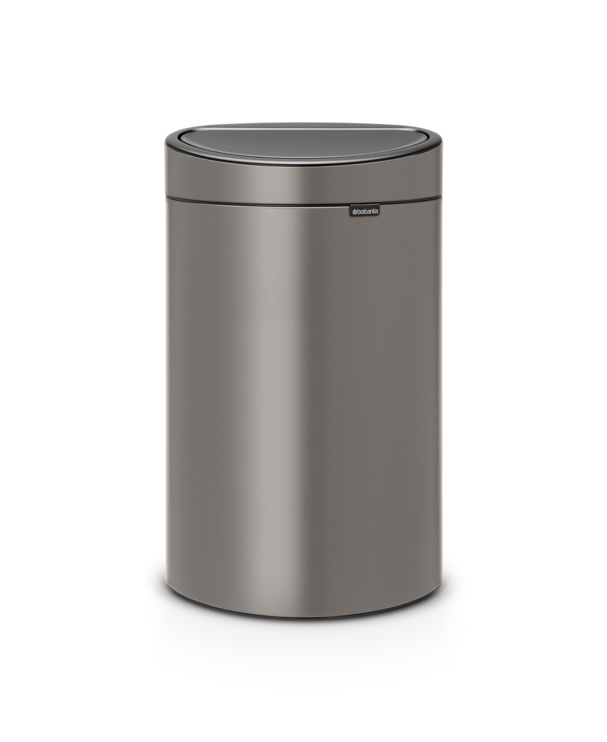 Brabantia Touch Top Trash Can New, 10.6 Gallon, 40 Liter In Platinum