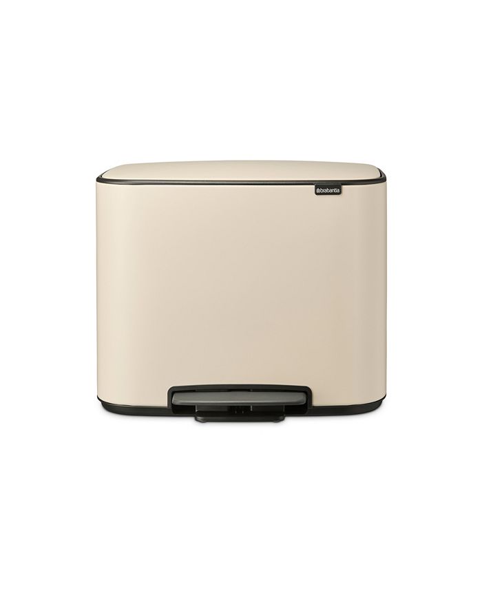 Brabantia Bo Step on Multi Compartment Recycling Trash Can, 3 x 3
