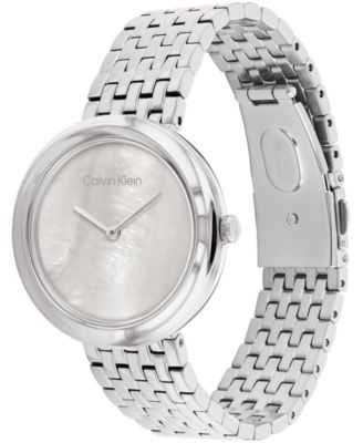 Women's 2H Quartz Silver-Tone Stainless Steel Bracelet Watch 34mm