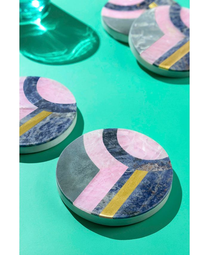 GAURI KOHLI Provence Marble Coasters, Set of 4 Macy's