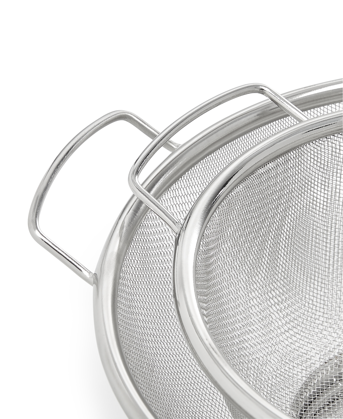 Macy's 2-pc. Stainless Steel Mesh Colander Set In No Color