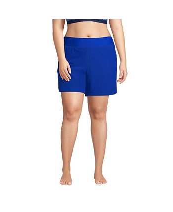 Lands' End Plus Size 5 Quick Dry Swim Shorts with Panty - Macy's