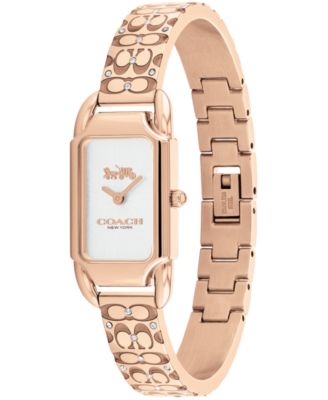 Women's Cadie Signature C Rose Gold-Tone Stainless Steel Bangle Watch, 28.5 x 17.5mm