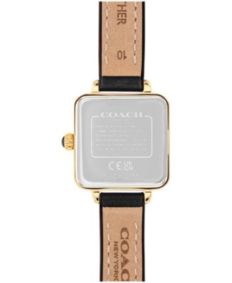 Women's Cass Signature Horse and Carriage Black Leather Strap Watch, 22mm