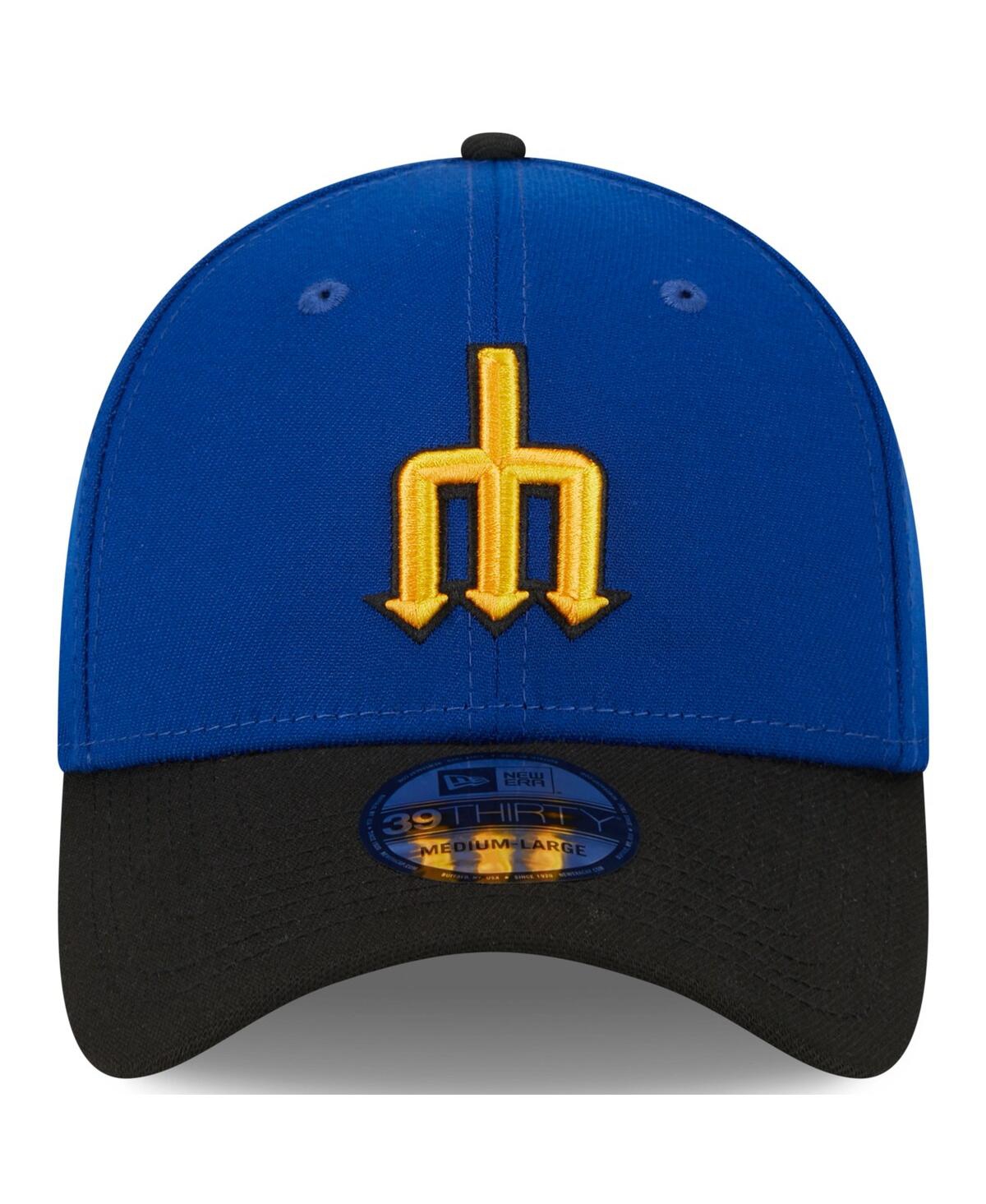 Shop New Era Men's  Royal, Black Seattle Mariners 2023 City Connect 39thirty Flex Fit Hat In Royal,black