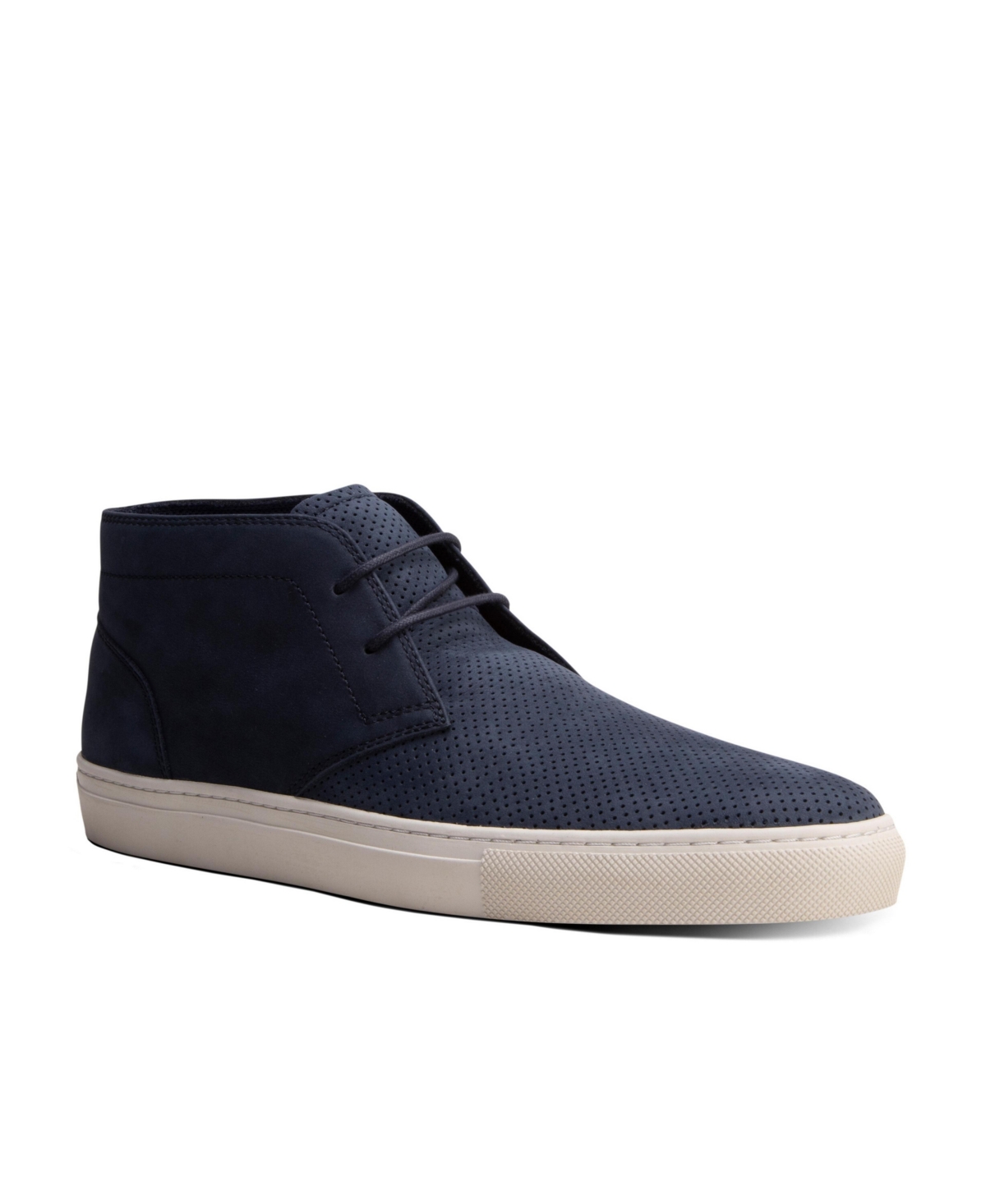 Men's Stanton Casual Leather Mid Top Chukka Sneaker - Navy