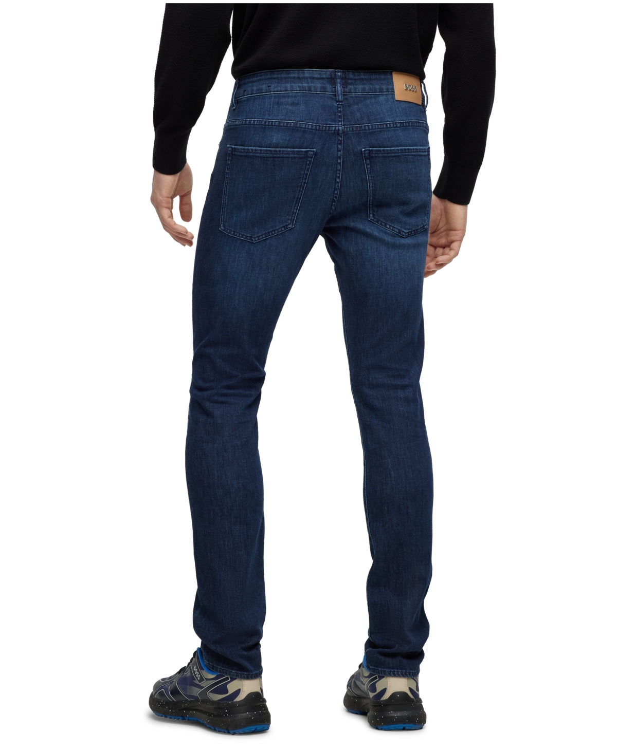Shop Hugo Boss Boss By  Men's Regular Rise Slim-fit Jeans In Navy