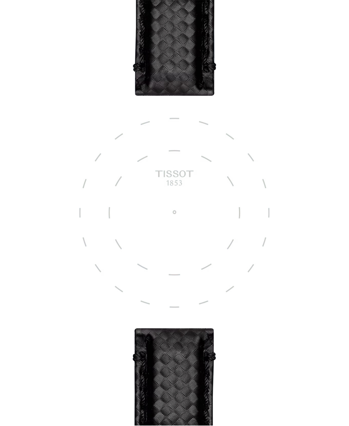 Tissot Official Interchangeable Black Fabric Watch Strap In Black