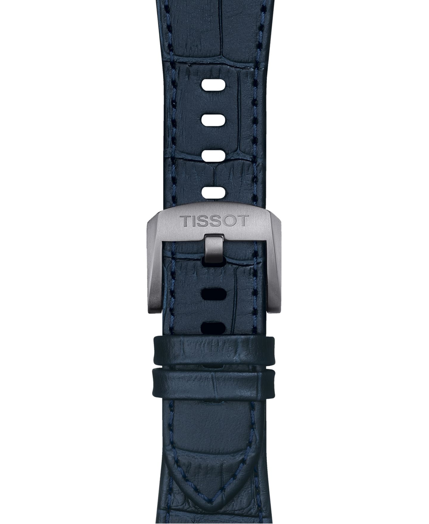 Ремешок для часов Tissot Official PRX Interchangeable Blue Leather Watch Strap — фото 2