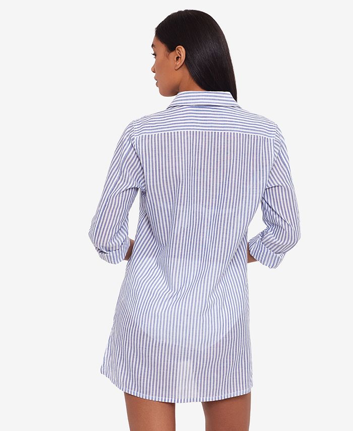 Lauren Ralph Lauren Cotton Striped Camp Shirt Swim CoverUp Macy's