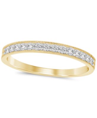 Macy's - Diamond Milgrain Band (1/4 ct. t.w.) in 14k Gold