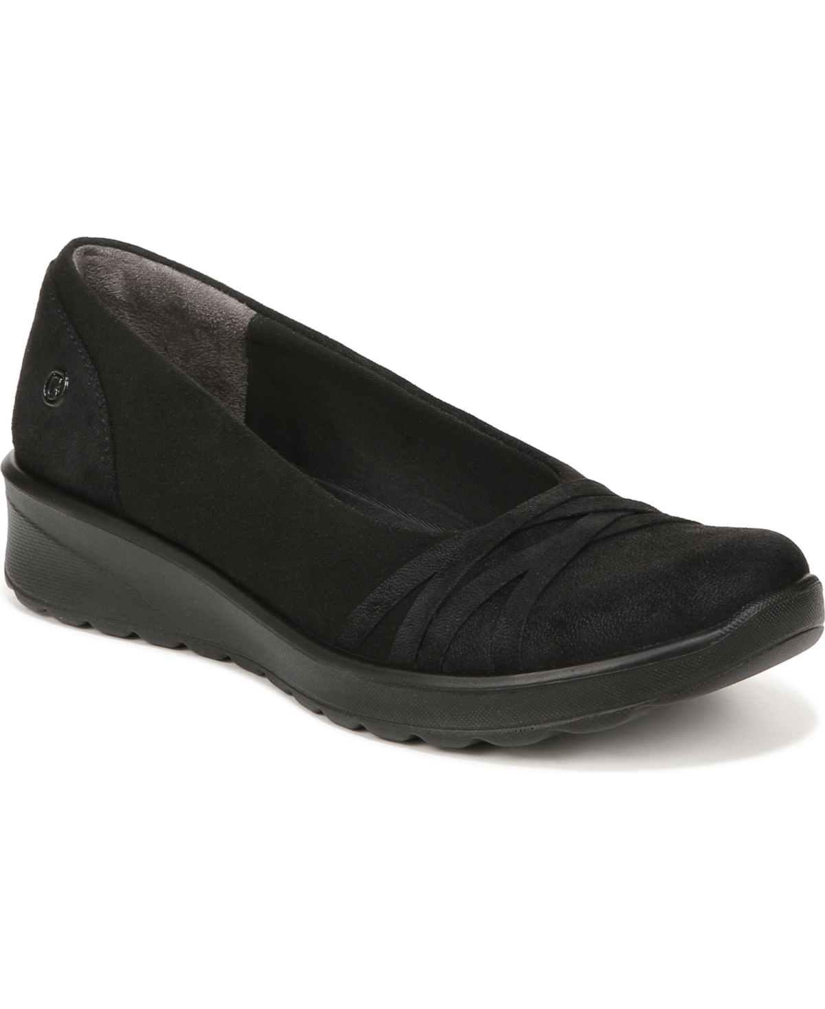 Shop Bzees Goody Washable Slip Ons In Black Fabric