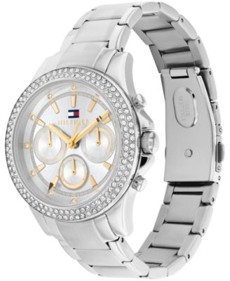 Women's Multifunction Silver-Tone Stainless Steel Watch 38mm