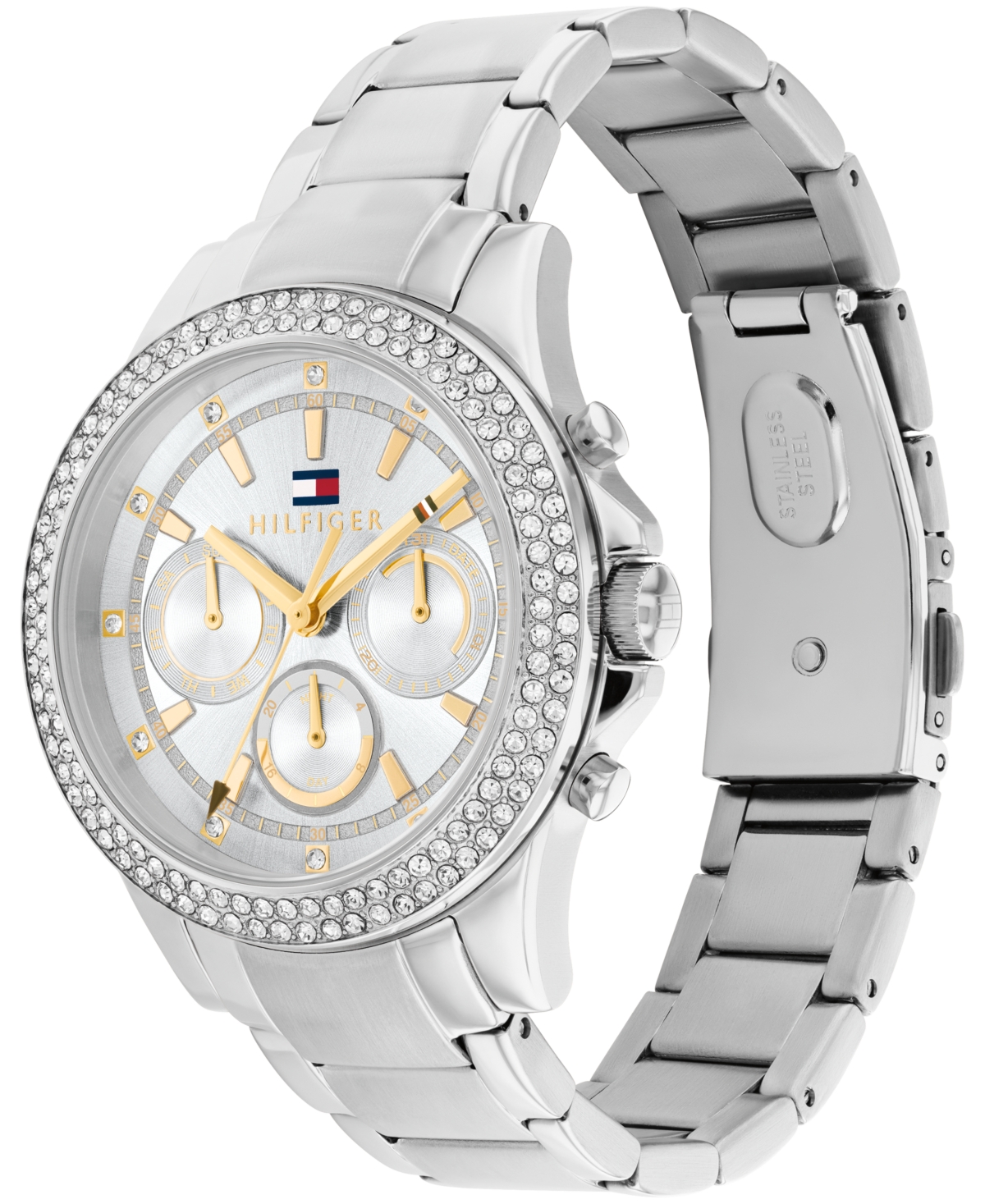 Tommy Hilfiger Women's Multifunction Silver-Tone Stainless Steel Watch 38mm